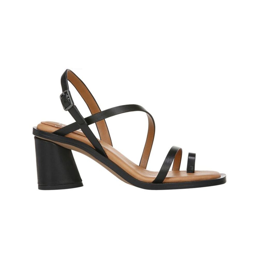 SARTO BY FRANCO SARTO Womens Black Toe L Oop Rache Flare Leather Sandals 10 M - Picture 2 of 4